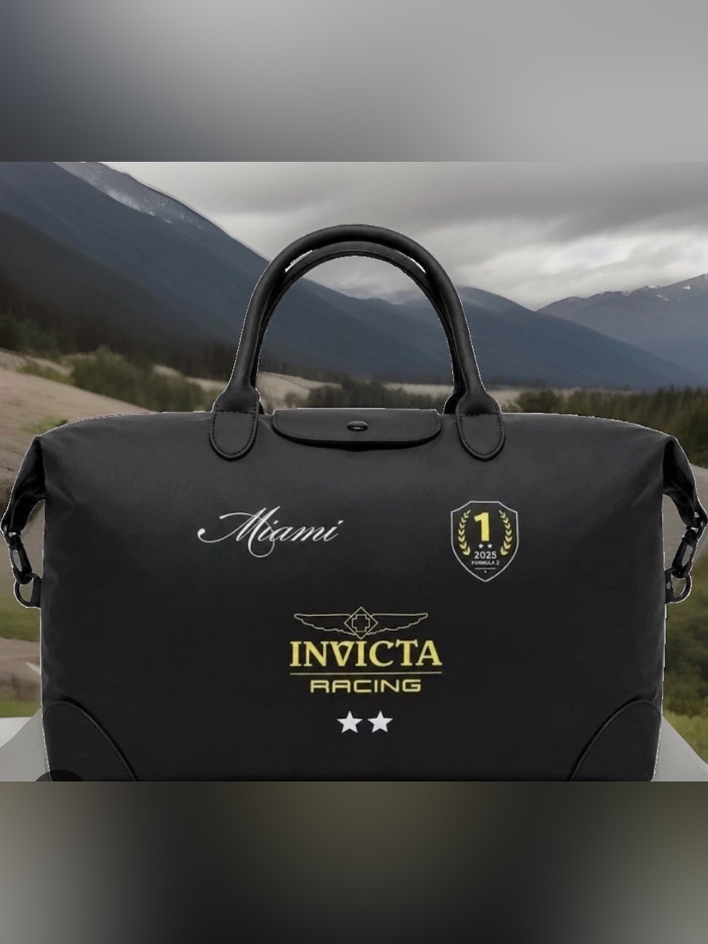 Invicta Racing Miami 2025 Black Duffle Bag